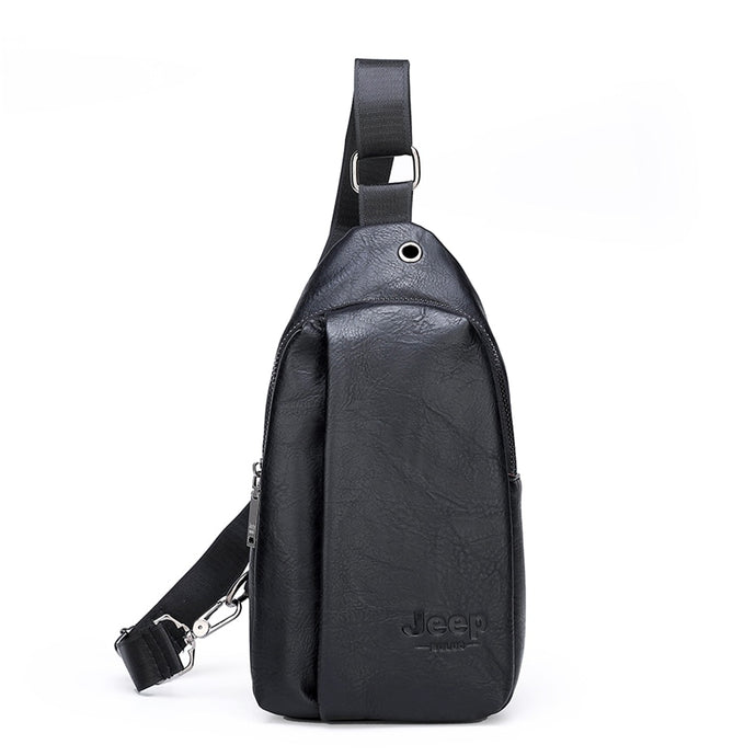 Sac à dos compact en cuir pour homme <br> Modèle Travail Noir - SAC A DOS